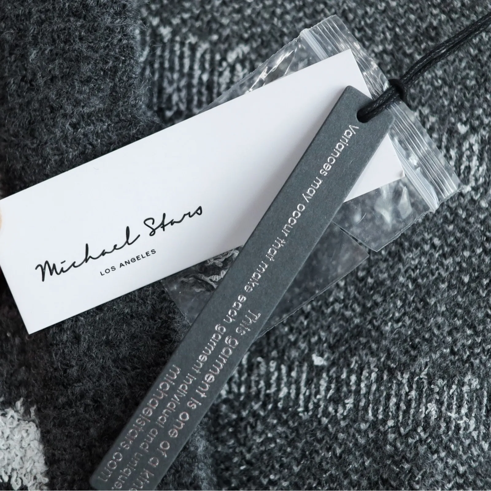 Michael Stars Tiger Striped Nell Cardigan Sweater Womens 1X Gray Charcoal NWT - Image 11