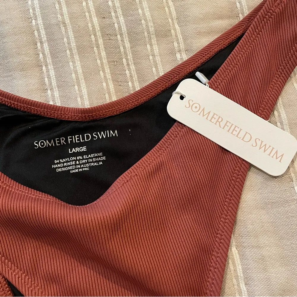 Reethi High Cut Cheeky Ribbed Bikini Bottom in Bloom Large NWT - Image 6