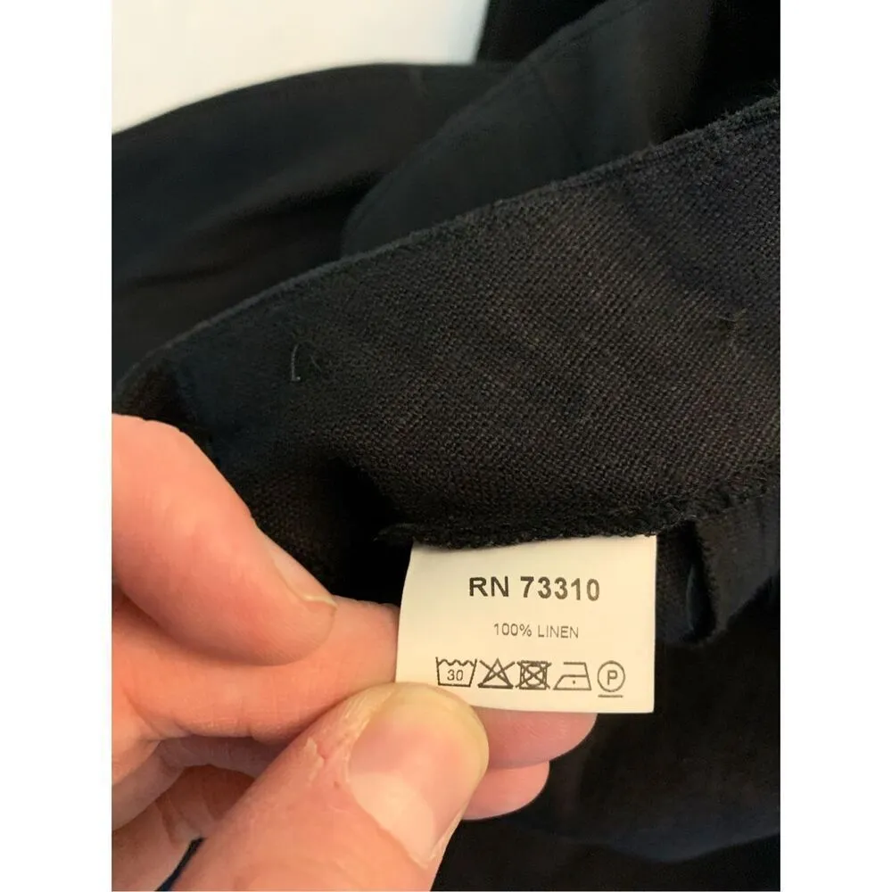 Ivan Grundahl Copenhagen 100% linen skirt lagenlook black women's size 36 - Image 5