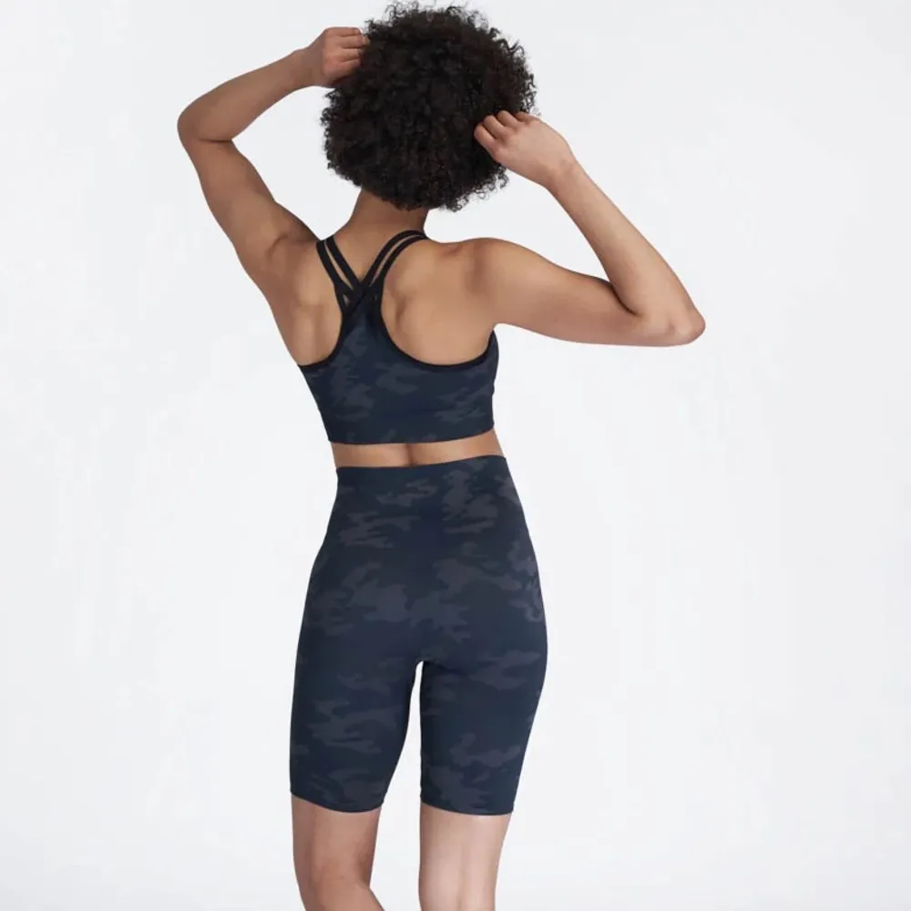 NWT SPANX Look at Me Now Bike Short COLOR: BLACK CAMO - Image 3