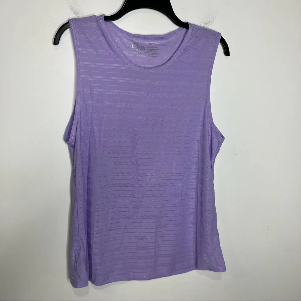 ZYIA Active lavender muscle tank top semi sheer women’s‎ size XL activewear - Image 2