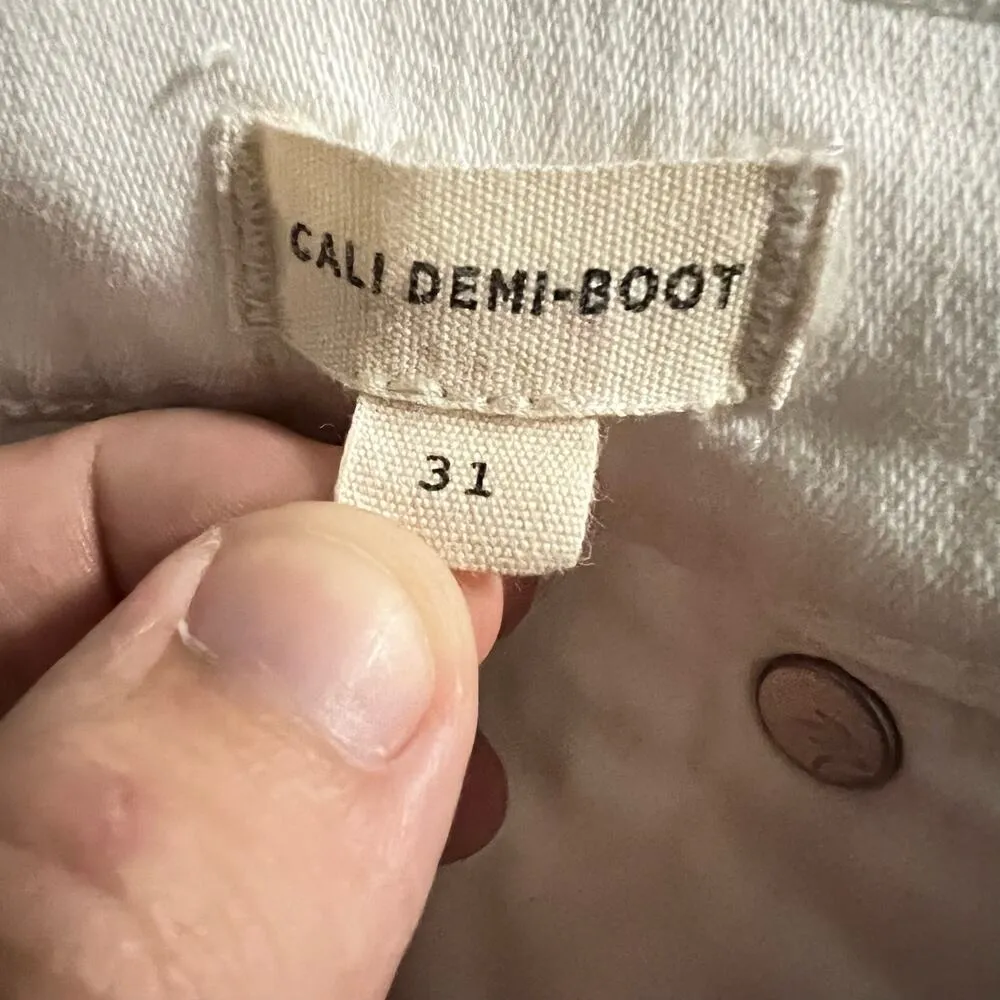 Madewell Cali Demi-Boot Jean Distressed Edition 31 Women’s Pure White F9020 - Image 5