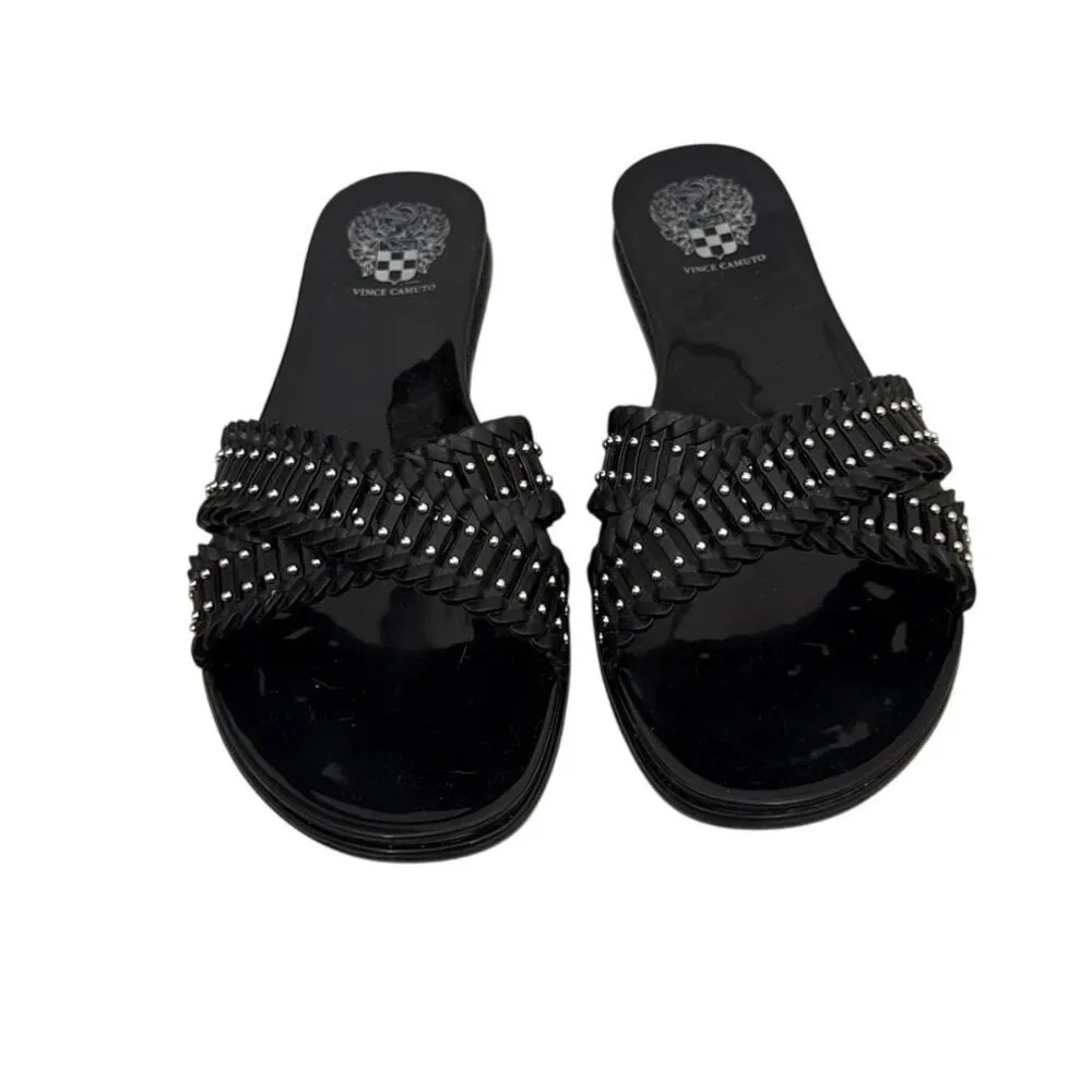 Vince Camuto Shoes Black Crossband Jelly Slide Sandals Size Women's 7 - Image 2