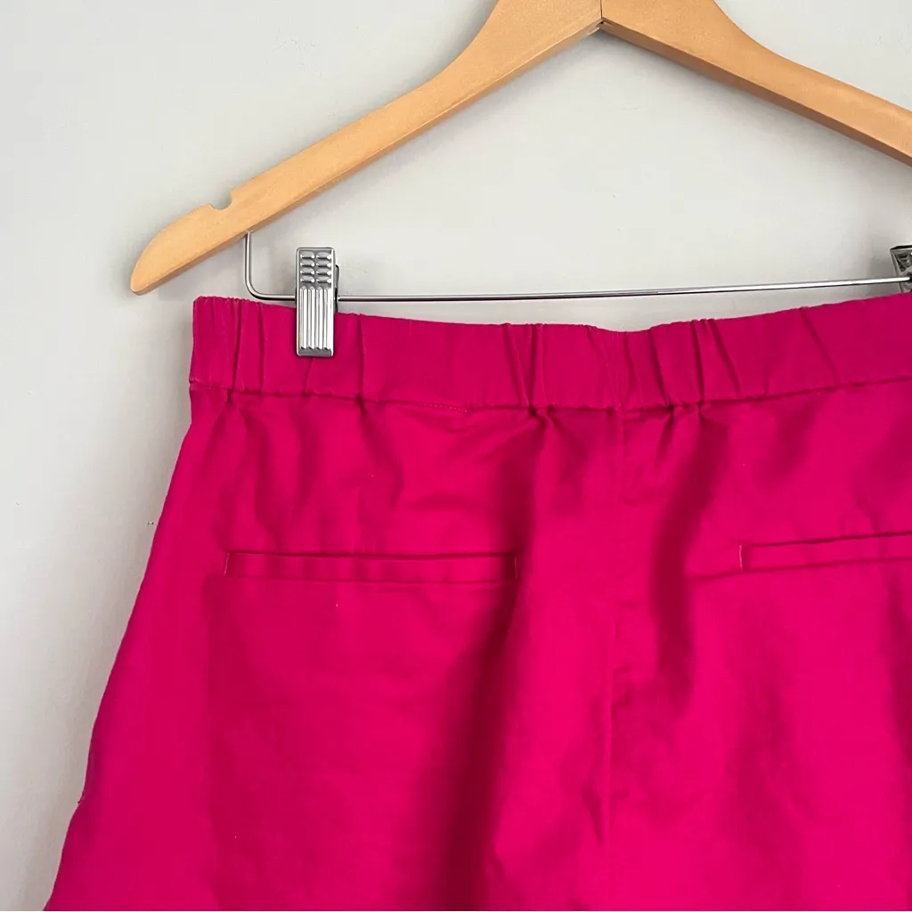Banana Republic Hot Pink Linen Blend Pleated Skort in Dragon Fruit Size Medium - Image 5