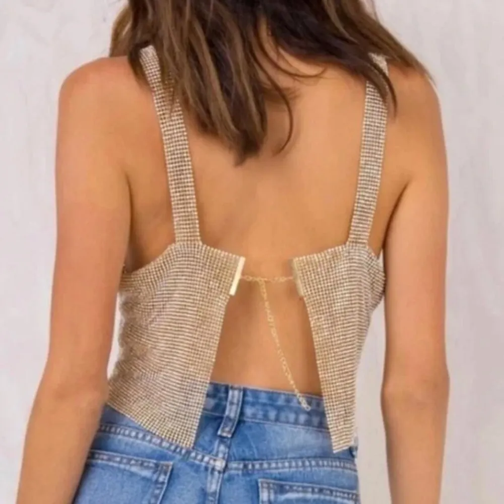 Princess Polly Top Gold jinx spell diamante tank (os) festival going out sexy - Image 4