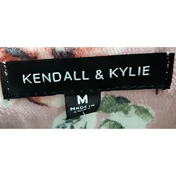 Kendall & Kylie Floral Halter Romper Open Back Sleeveless Pink‎ Size Medium - Image 4