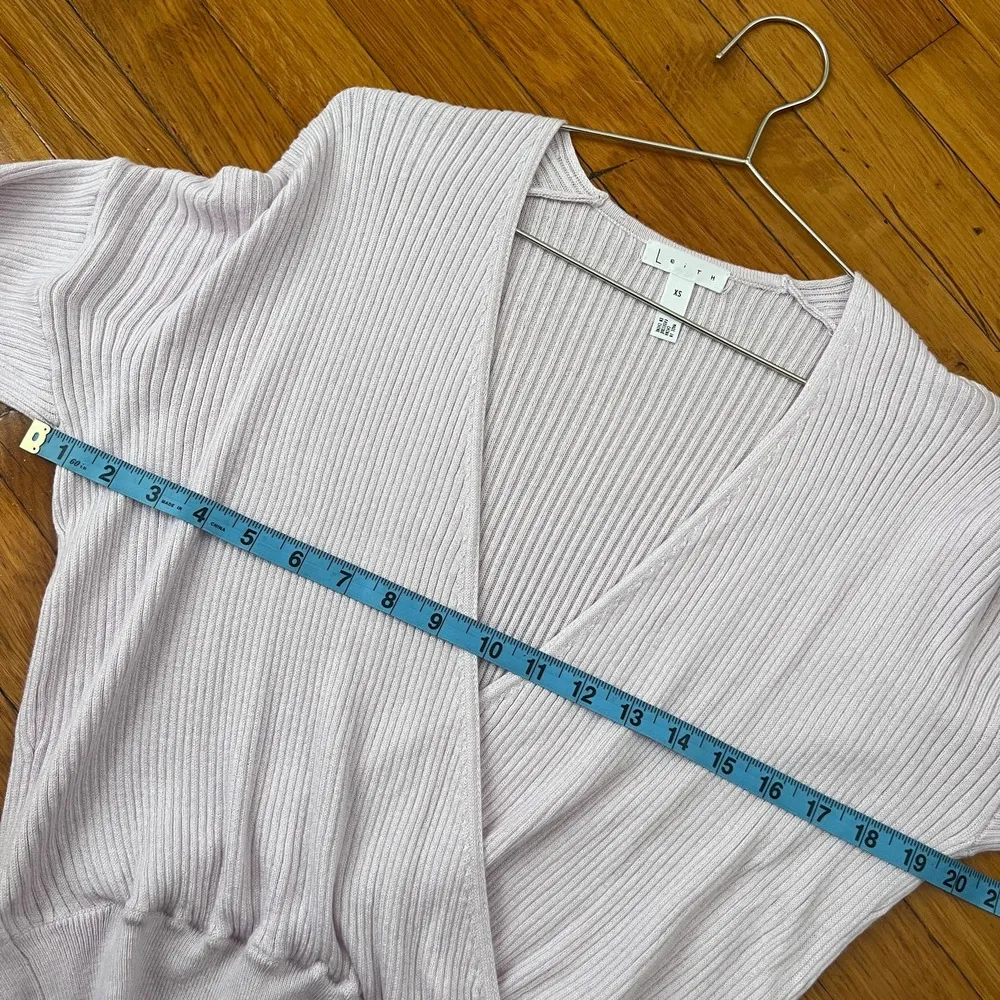Leith Lavender Purple Wrap Front Pullover Sweater Size XS - Image 10