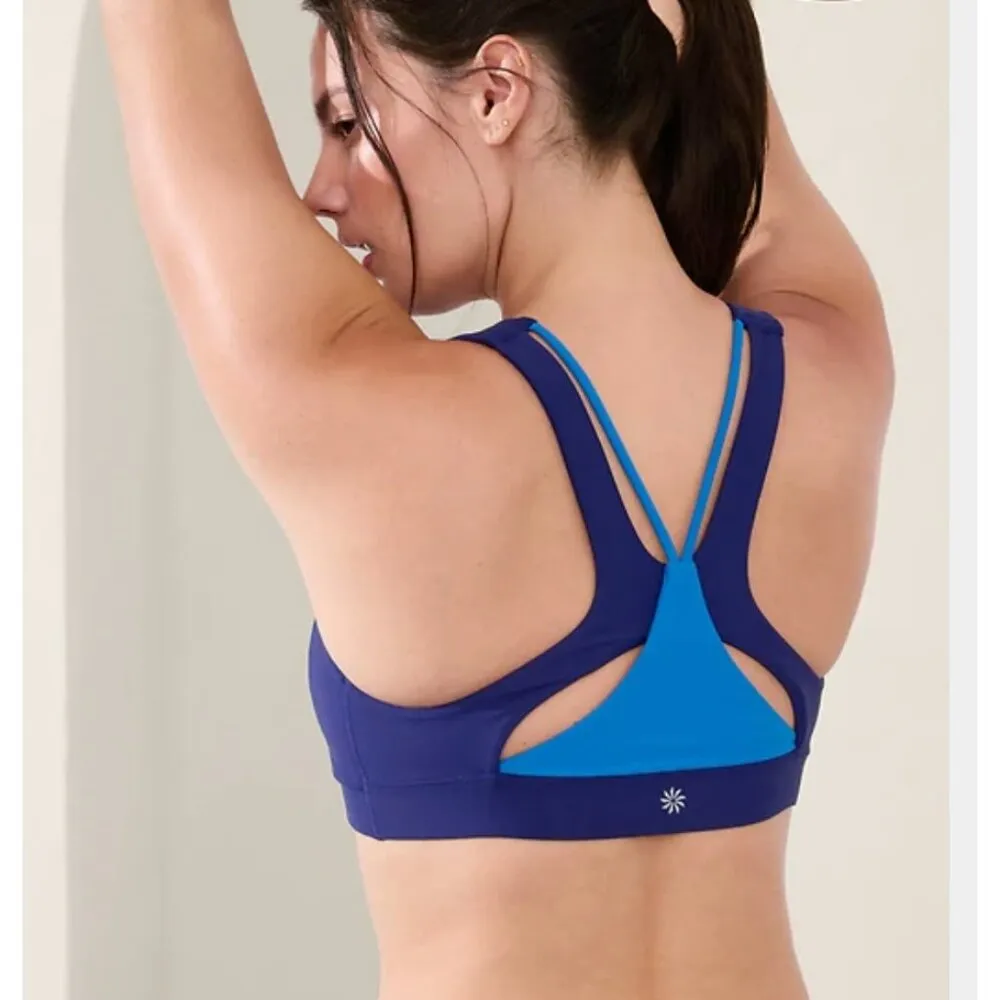 New Athleta XS Flex Spacer Tipped Bra Deep Marine/Ultramarine X-Small A-… - Image 6