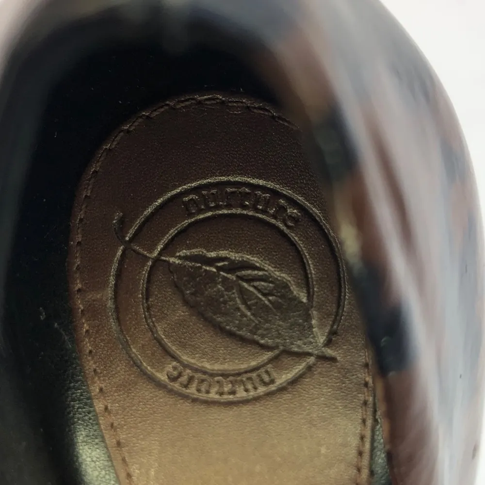 Nurture Drake Patent Leather Leopard Print Comfort Peep Toe Heels Shoes Size 8.5 Brown - Image 8