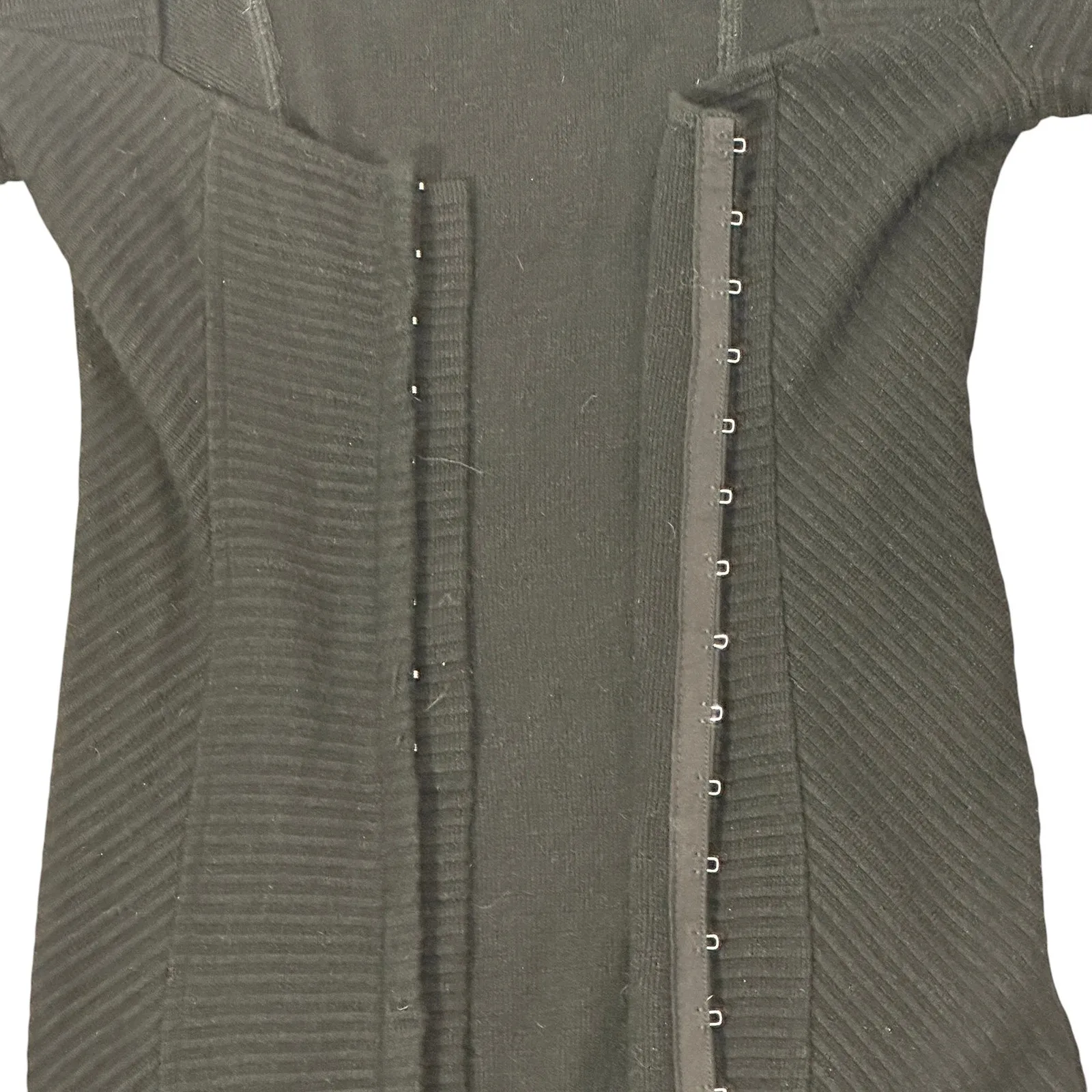 BB Dakota Mini Sweater Dress Womens XS Black Ribbed Long Sleeve Minimalist Goth - Image 9