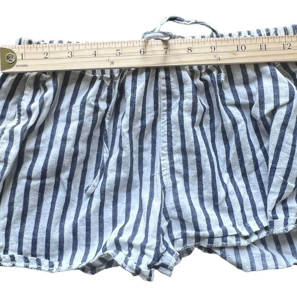 Universal Thread T 100% cotton Women's short navy drawstring striped pull on  XS - Image 6