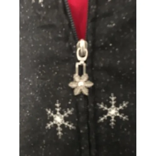 Talbots Women's Snowflake Holiday Theme Full Zip Vest Jacket Size Unknown - Image 2