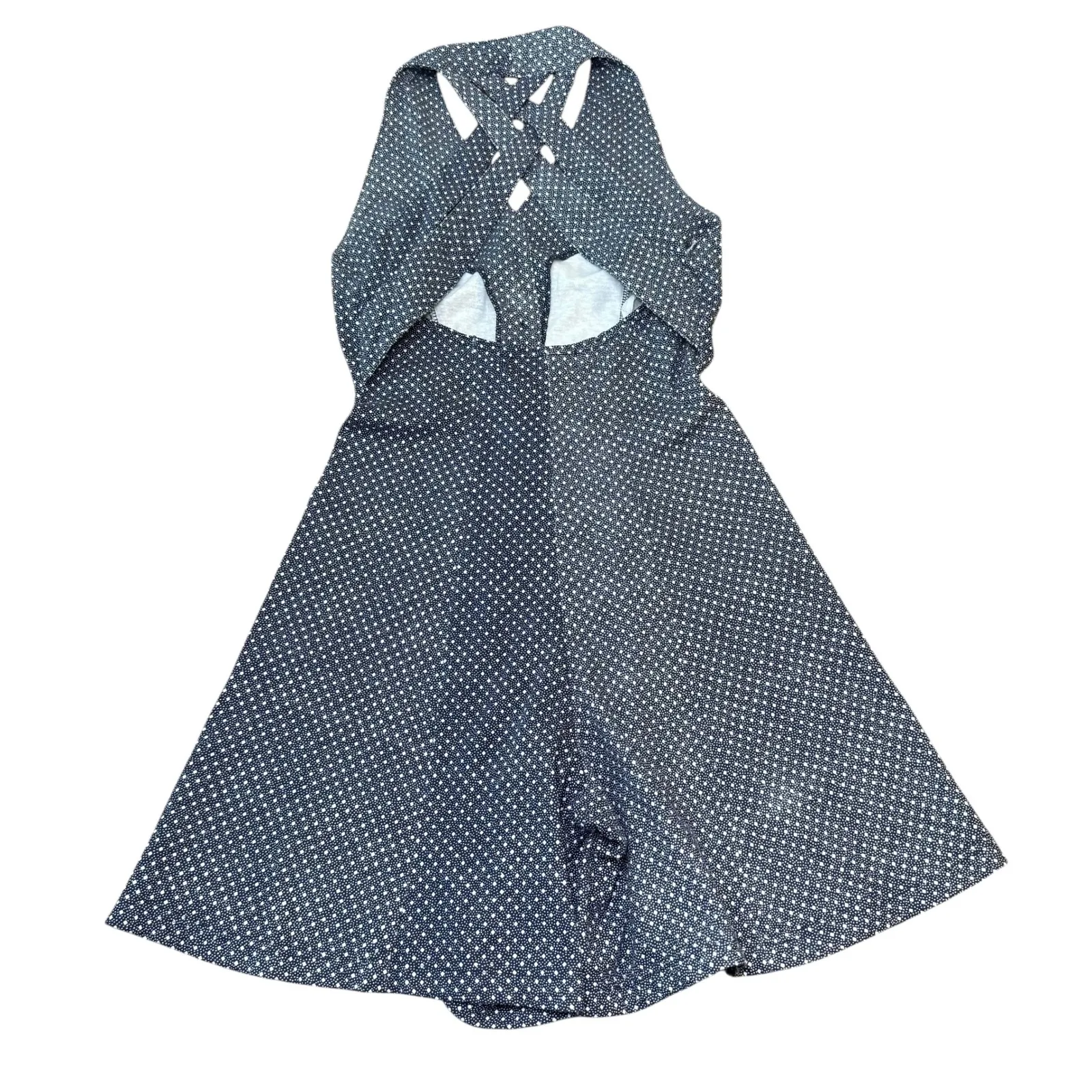 Energie Halter Dress Womens‎ Small Button Front Polka Dot Sleeveless Mini - Image 5