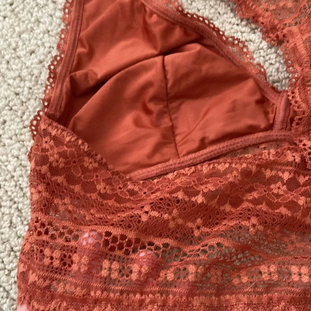 Victoria’s Secret Orange Bralette Racerback Light Support Long Line Small VEUC - Image 5