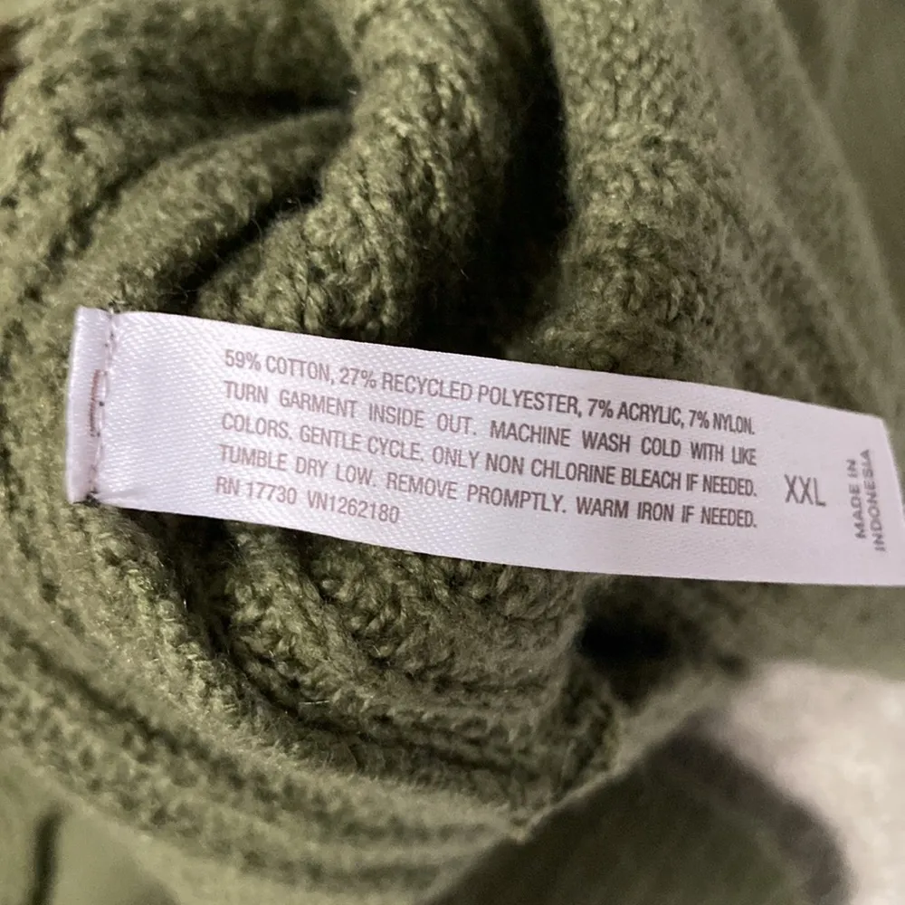 Auden Green V Neck Pullover Lounge Sweater Size XXL - Image 5