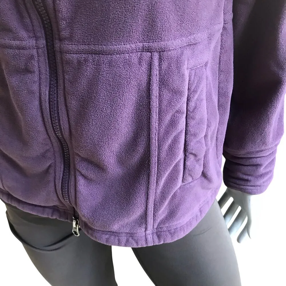 Eddie Bauer Fleece Full Zip Purple Jacket with Pockets Women's Size Small - Image 2