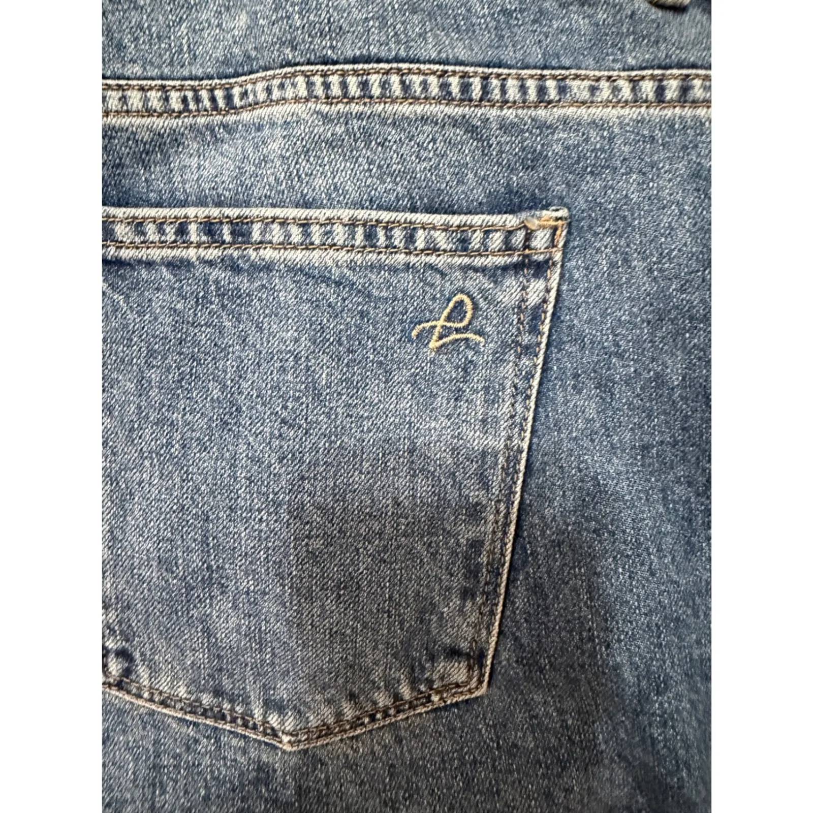 DL1961 Hepburn High Rise Wide Leg Jeans Medium Wash Size 32 - Image 8