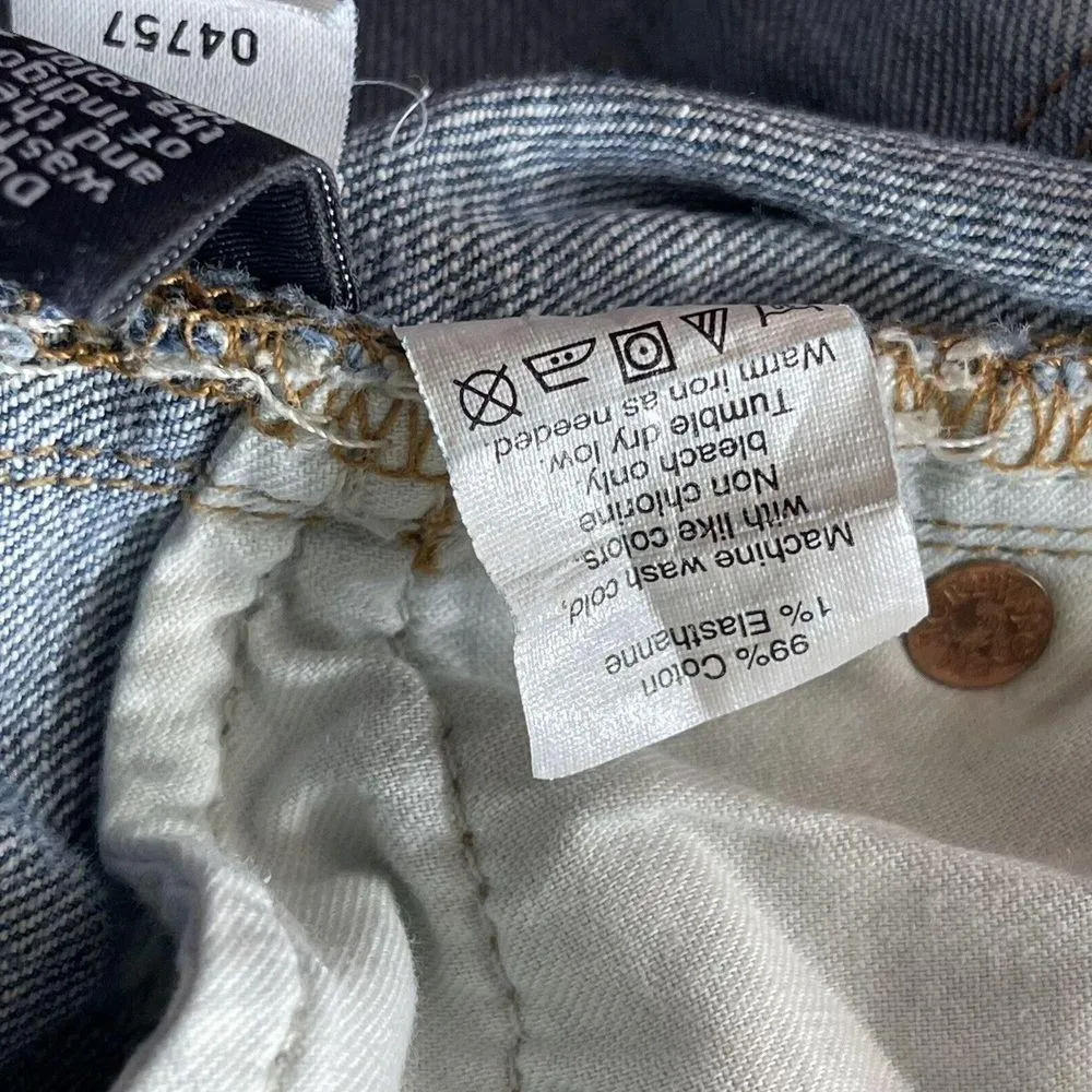 J Crew SZ 28 Toothpick Jeans Mid-Rise Zip-Fly Distressed Medium Wash Blue Womens - Image 11