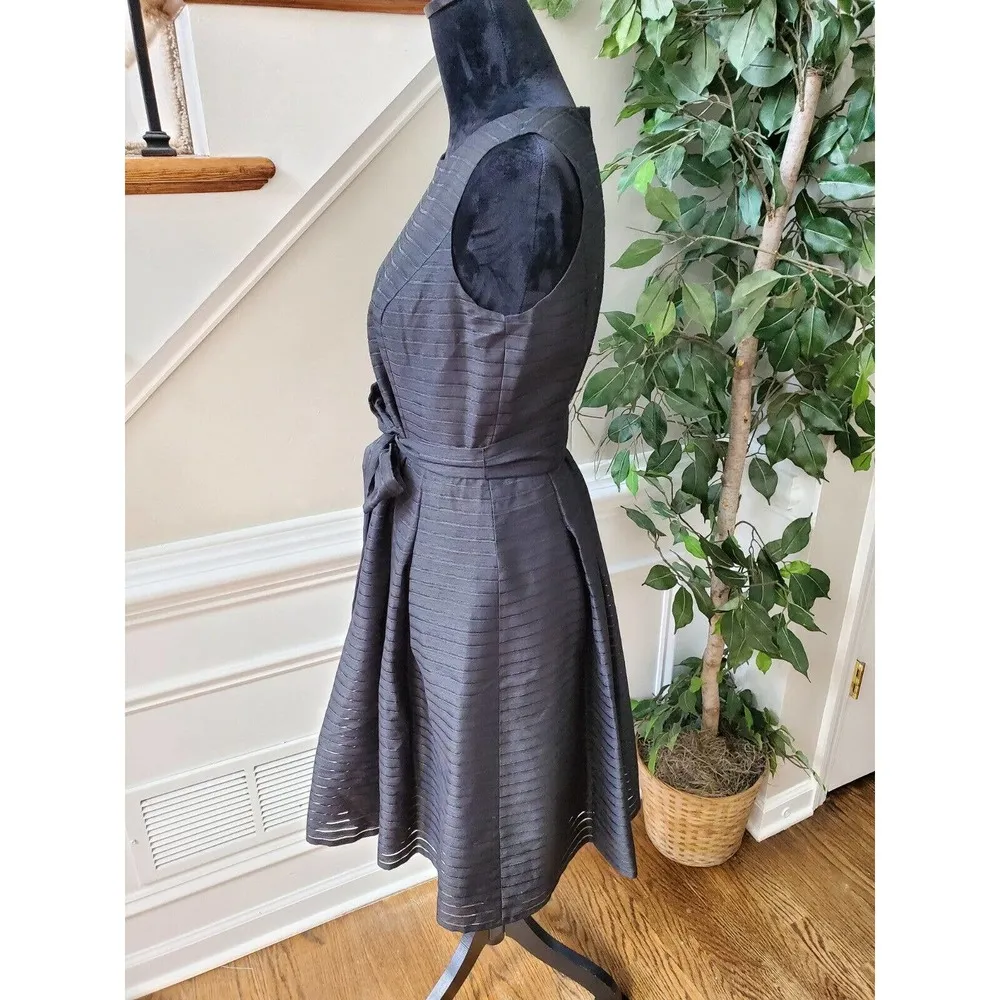 Tommy Hilfiger Women's Black Polyester Round Neck Sleeveless Knee Length Dress 4 - Image 6
