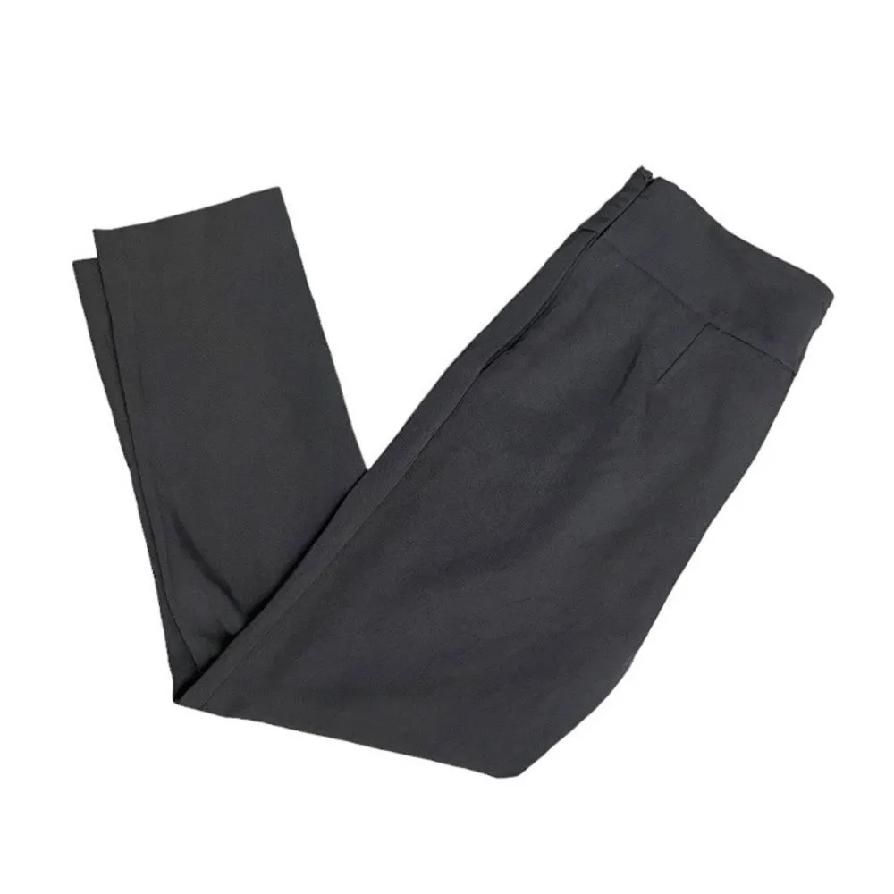 HALSTON HERITAGE Grey Pants Ankle Business Office Casual Triacetate Size 6 - Image 8