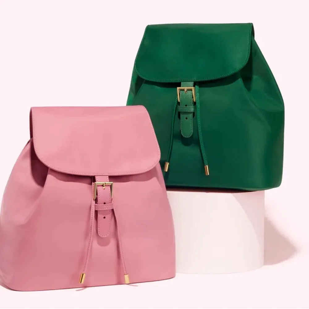 NWT STONEY CLOVER LANE Homecoming Nylon Flap Backpack in Mauve - Image 2