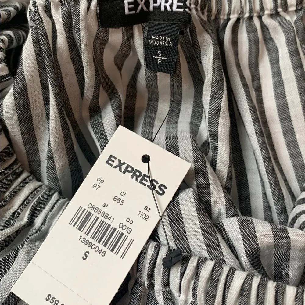 NWT express off the shoulder gingham top size S - Image 4