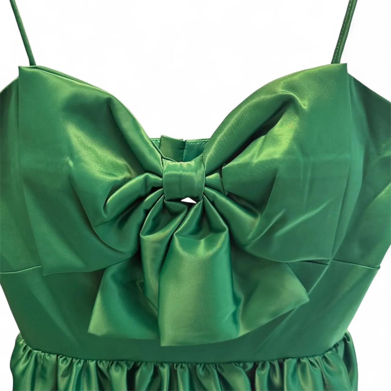 Ieena for Mac Duggal 49616 Spring Green Bow Bubble Dress Size 6 NWT - Image 5