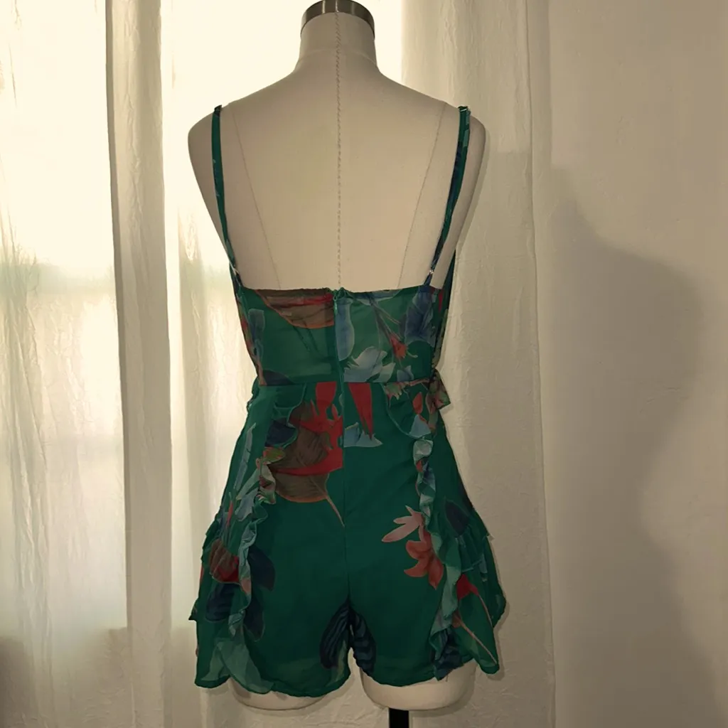 Ruffle tie front romper - Image 5