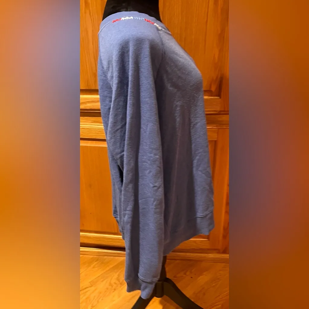 Wildfox Del Sol Sunburst Sommers Relaxed Fit Sweatshirt in True Blue Size XL - Image 8