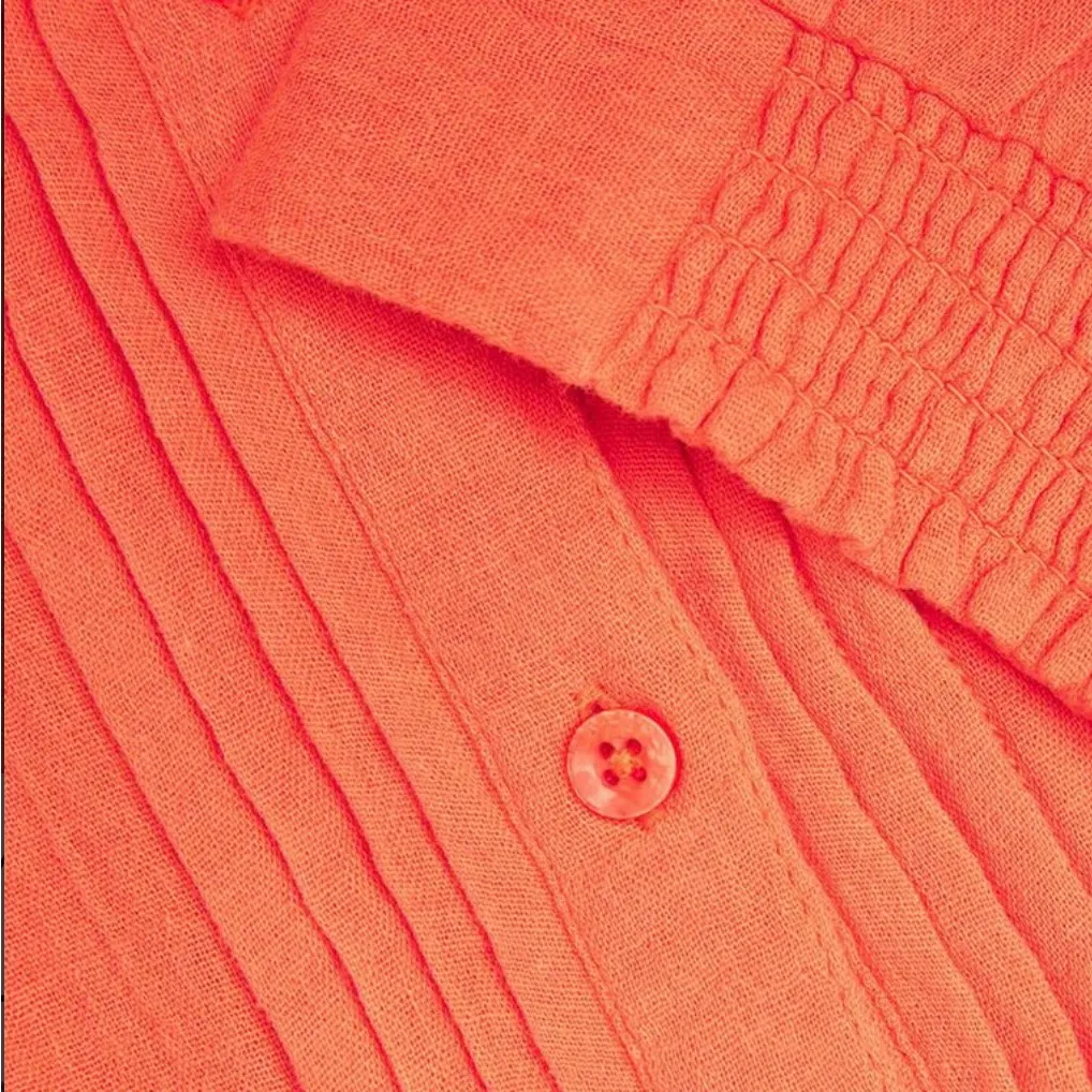 ME+EM Vibrant Orange Blouse Size 8 - Image 4