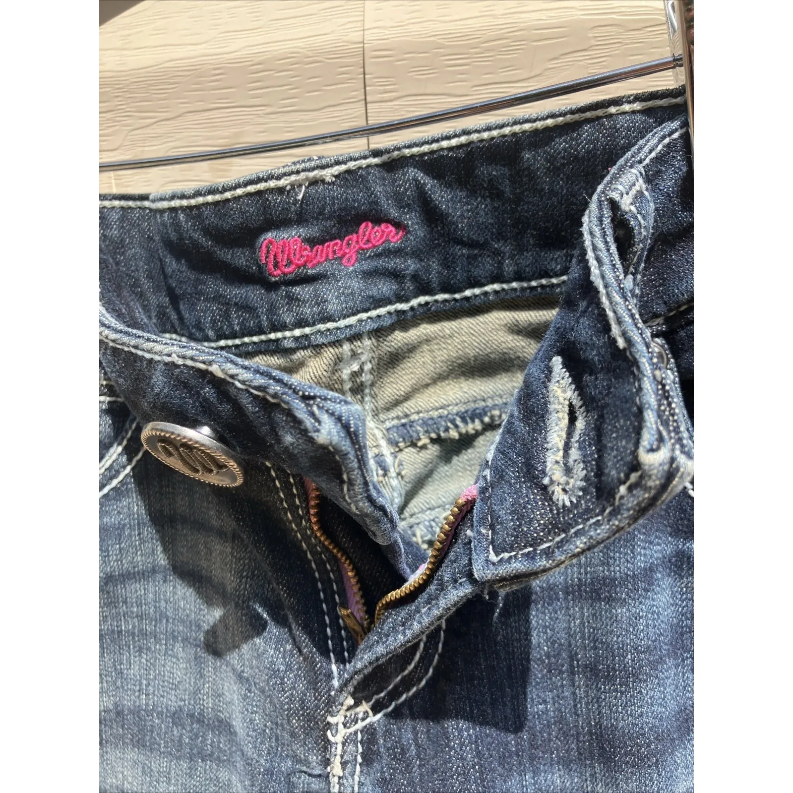 Vintage Wrangler Western Bootcut Blue Denim Jeans Women‎ Size 3X34 Rodeo Cowgirl - Image 8