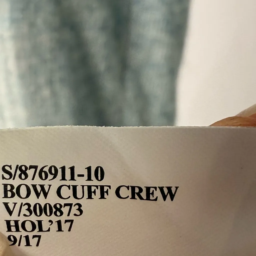 Banana Republic Filpucci Wool Cashmere Bow Cuff Crewneck Sweater Blue Size Small - Image 7