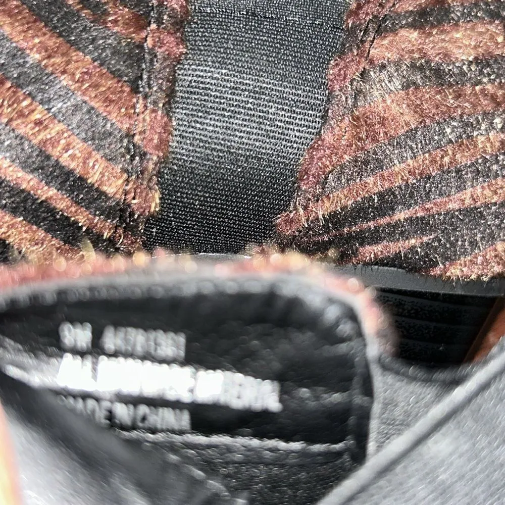 Cato Brown/Black Tiger Stripe Ankle Boots(Size 9M) - Image 7