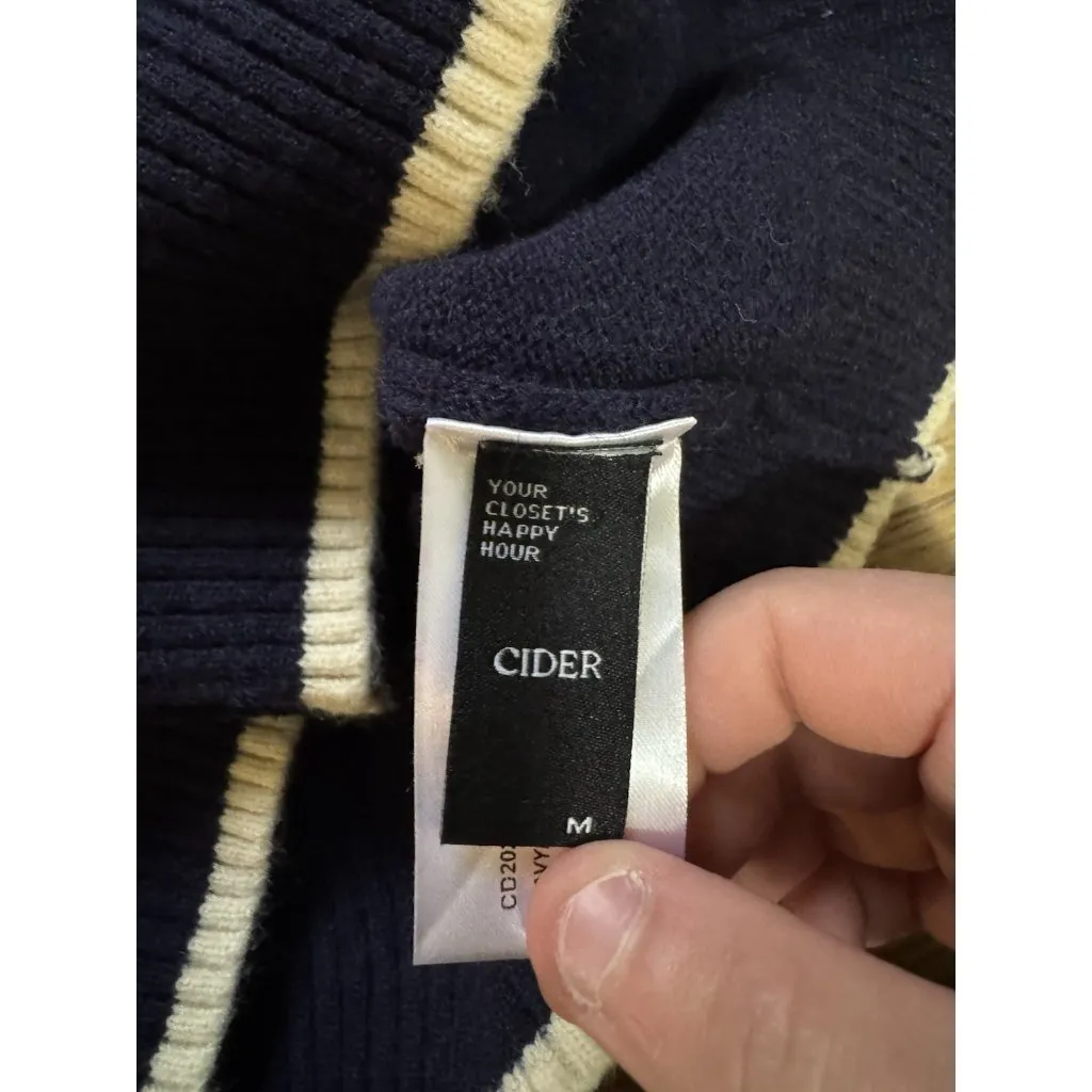 Cider Women Size Medium Embroidered Teddy Bear Sweater Long Sleeve‎ Knit Preppy - Image 9