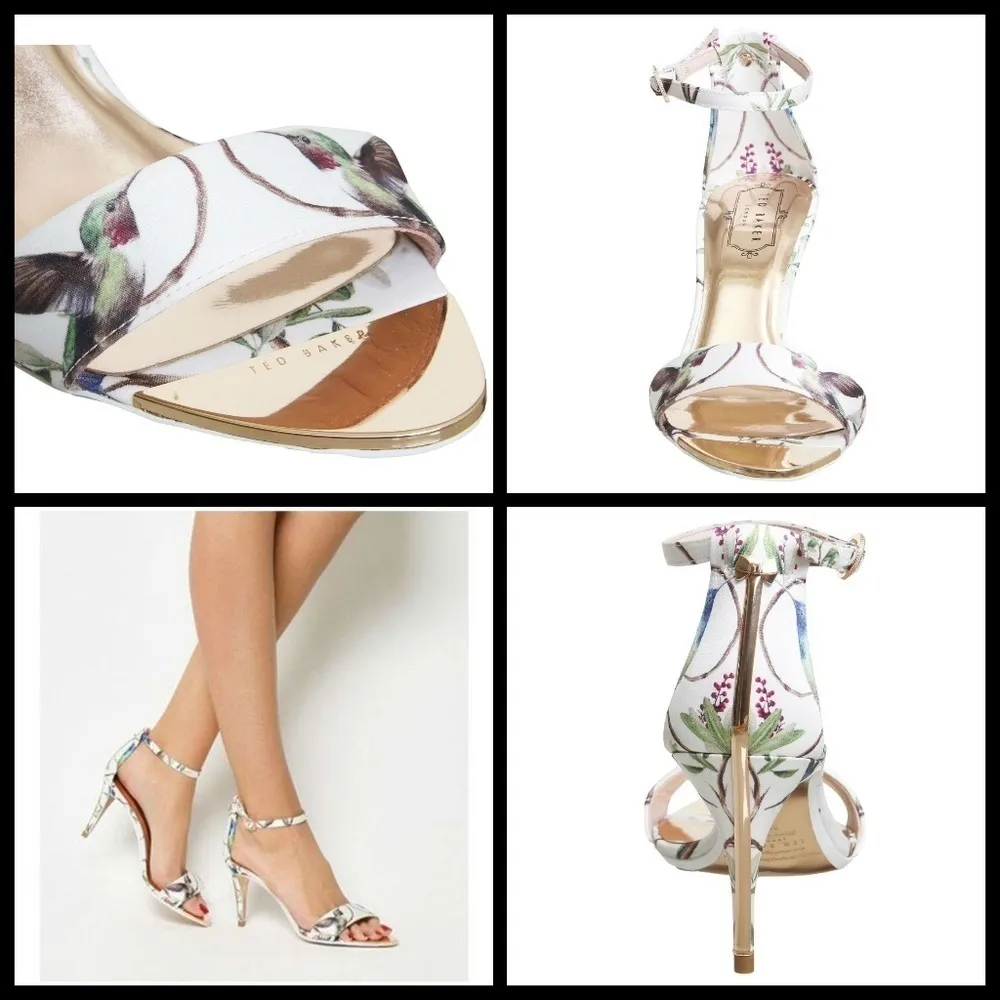 💕Ted Baker💕 Satin Humingbird Ankle Strap Heels - Image 2