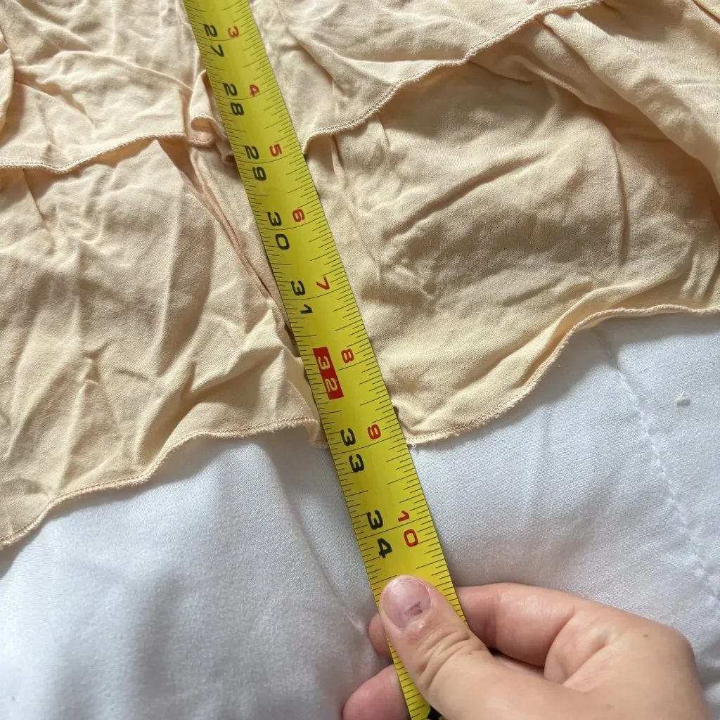 Altard State Mini Dress Boho Cottage Coastal Floral Tiered Womens Large Coral - Image 4