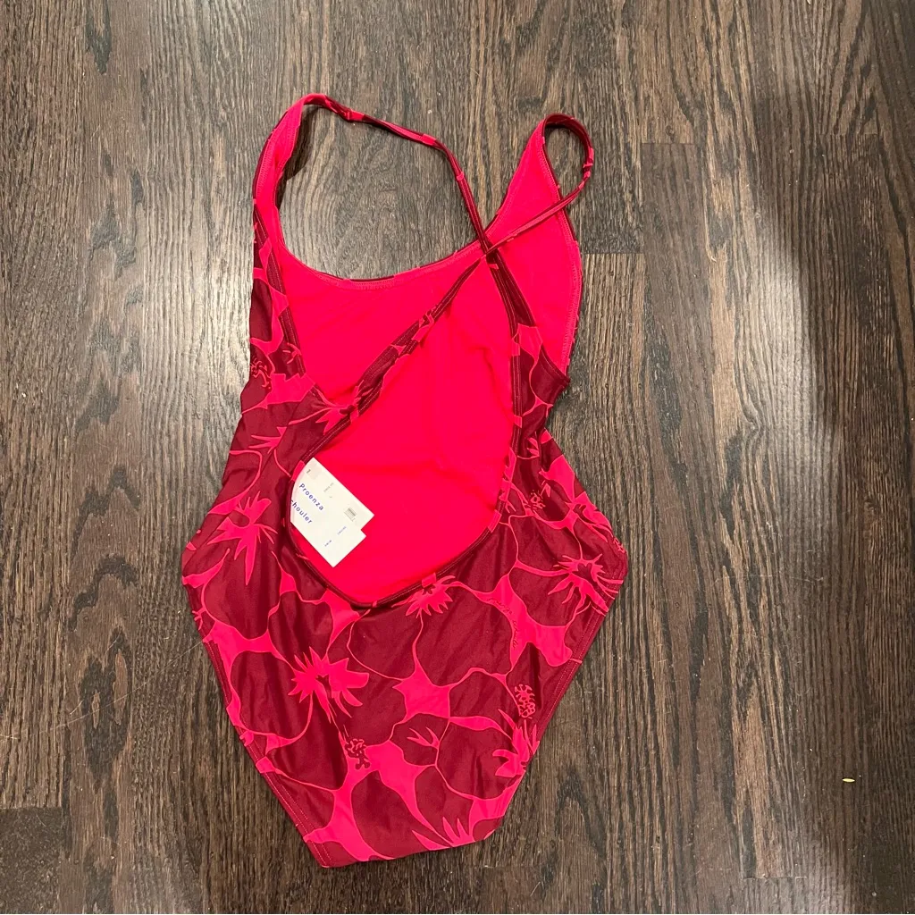 NWT Proenza Schouler Pink Floral One Piece Swimsuit Size Medium Retail $300 - Image 6