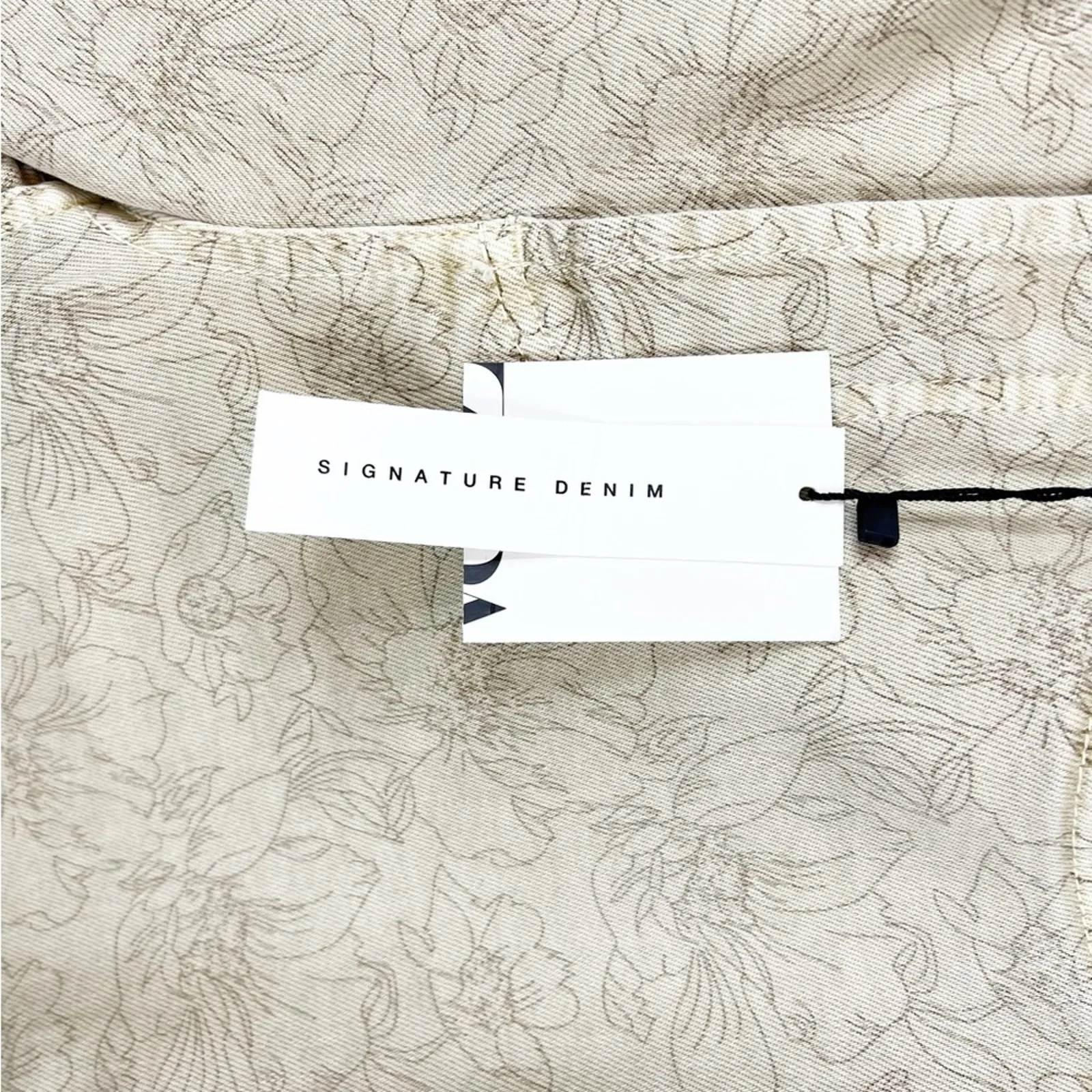 NWT ZARA The Dreed High Rise Cropped Printed‎ Flare Jeans 4 Tan - Image 7