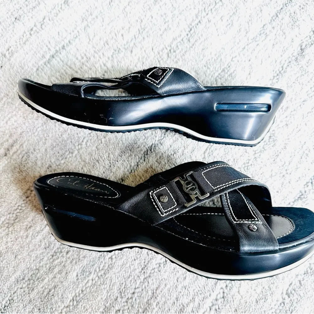 Cole Haan Nike Air Alta G Series Black Slide Wedges - Image 9