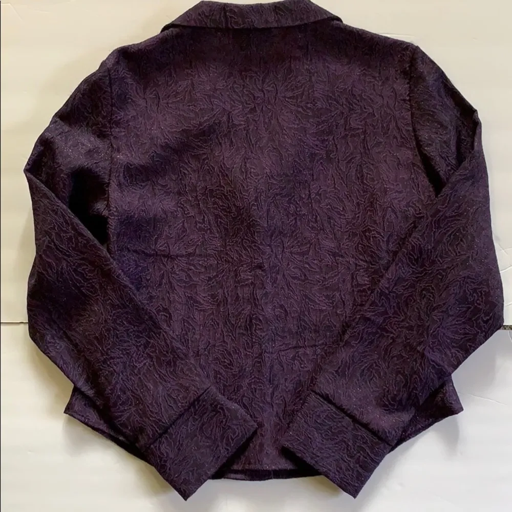 Coldwater Creek purple shirt top petite small PS SP Sparkle New RARE GORGEOUS - Image 3