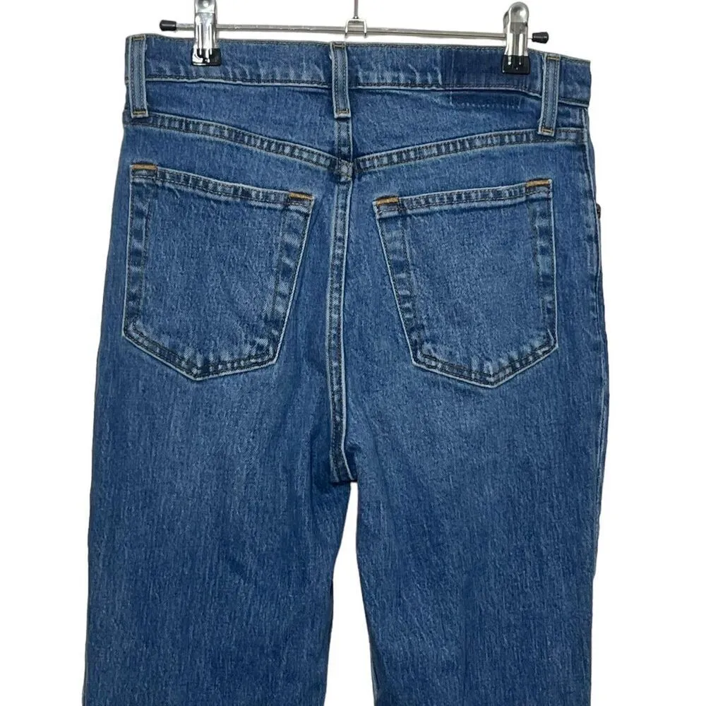 Abercrombie & Fitch 90s Straight Ultra High Rise Jeans Distressed Size 27 4S - Image 6