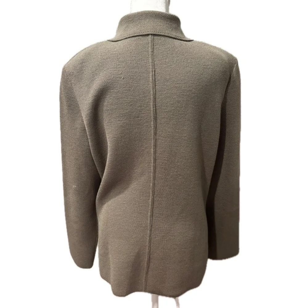 Nino Colombo Brown Cardigan IT Size 42/US 6 Sweater Blazer Merino Wool - Image 4
