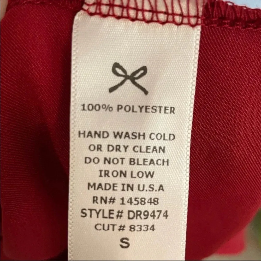 Everly Red Midi Dress Flowy Valentine's Day - Image 5