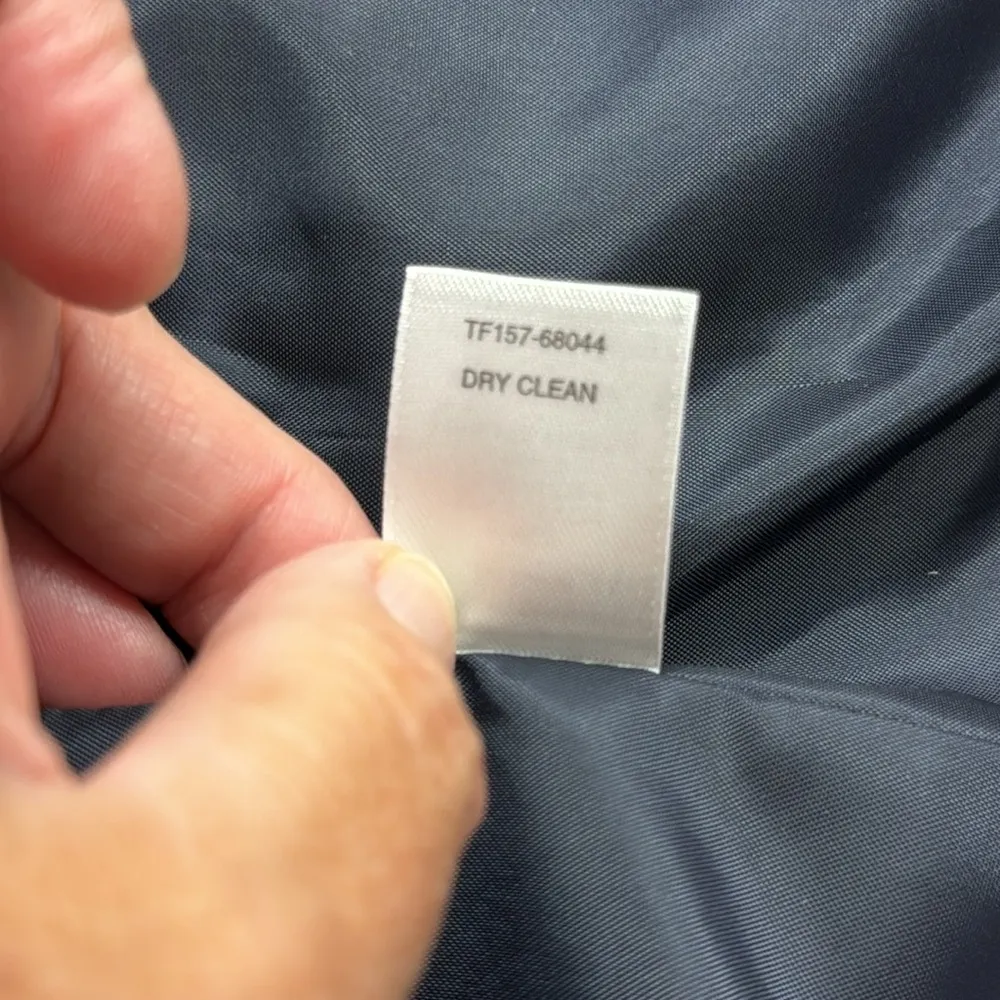 Pendleton Navy Blue and Pink Paisley Patterned Open Front Blazer Jacket - Image 9