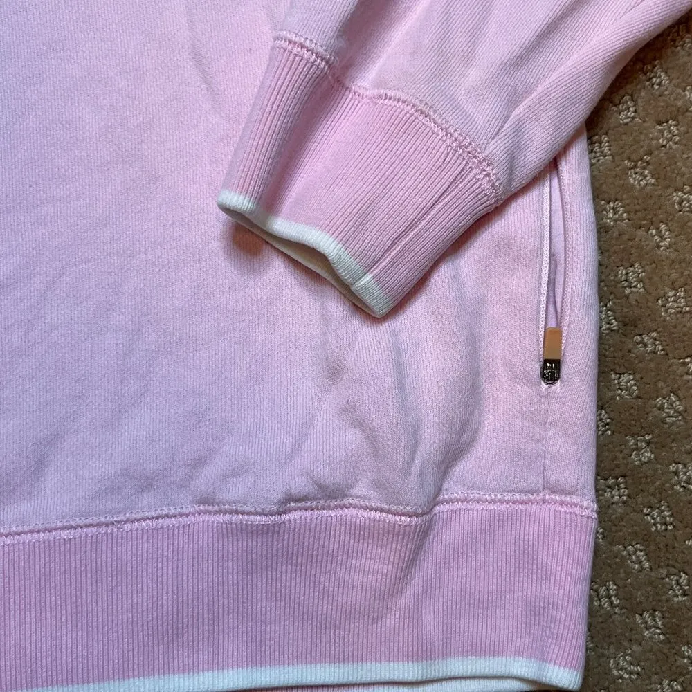 Ralph Lauren Golf Womens Blush Pink Cotton Crew Pullover Sweatshirt SZ SP Pocket - Image 3