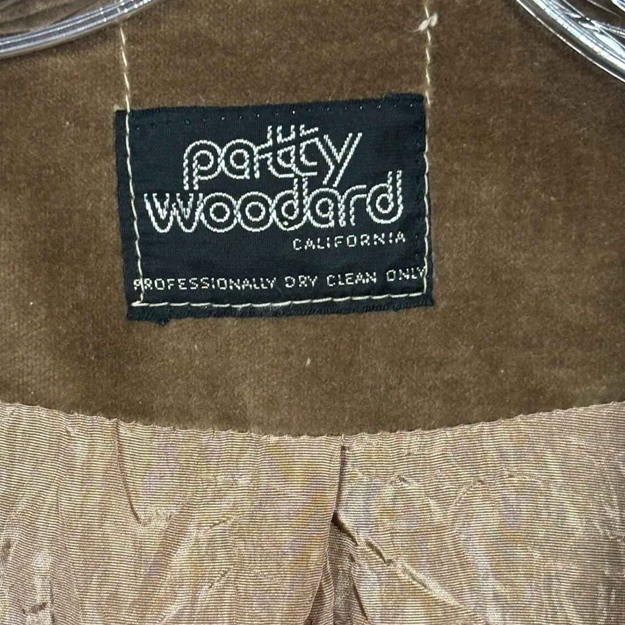 Vtg Patty Woodard California Brown Velvet Jacket Blazer 80s 90s Buttons Sz S - Image 3