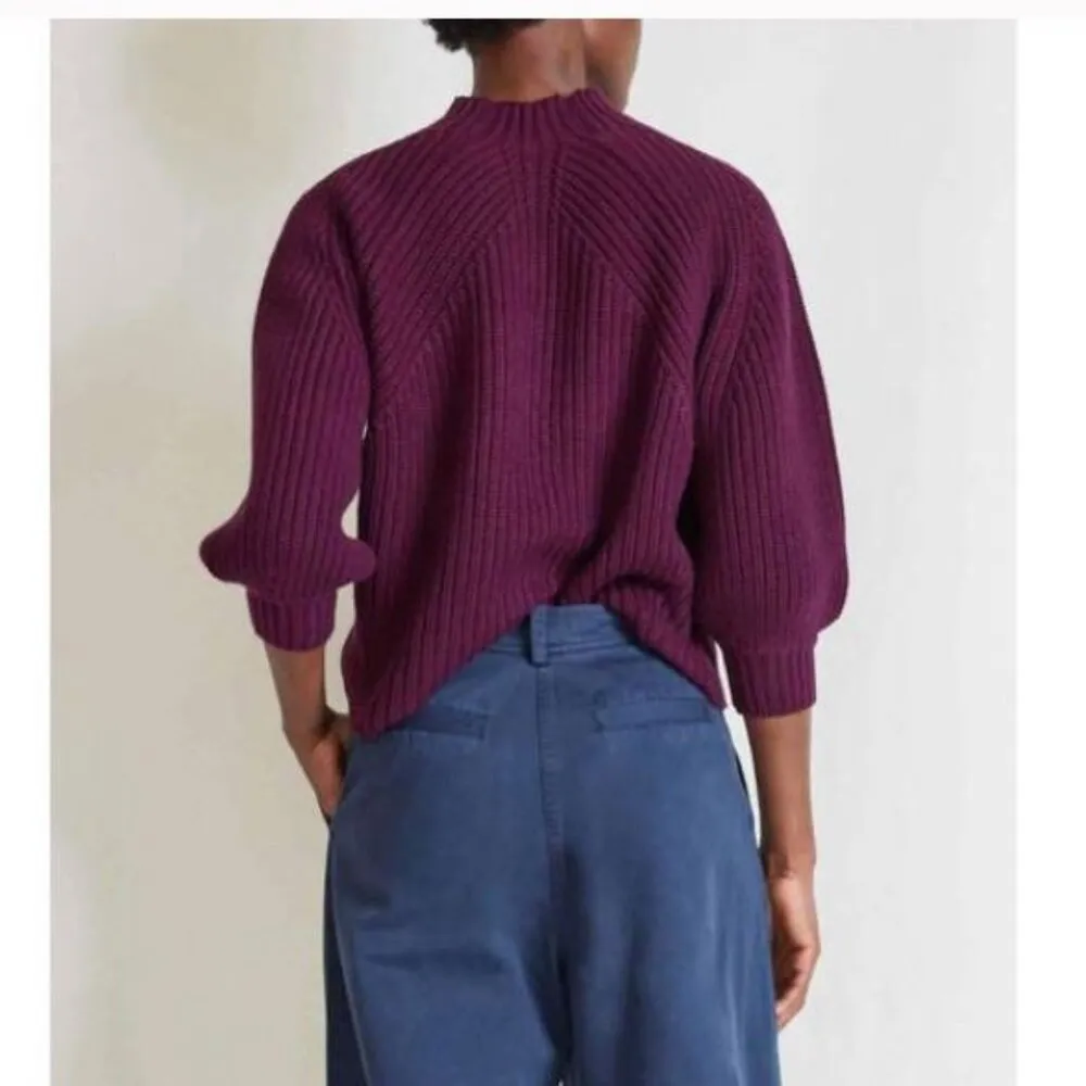 Apiece Apart Eco Nueva Merel sweater in wine tasting Sz XS - Image 2