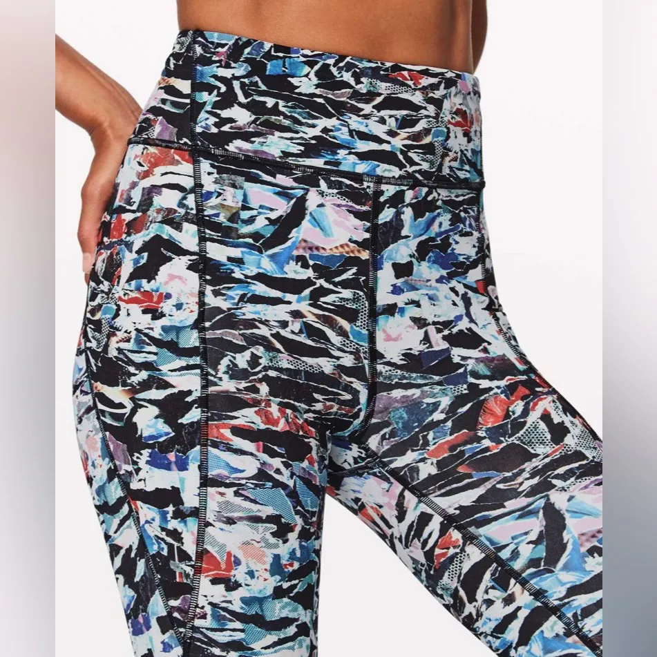 Lululemon Break Free Tight Legging 25”Culture Clash Starlight Black Sz4 Like New - Image 8