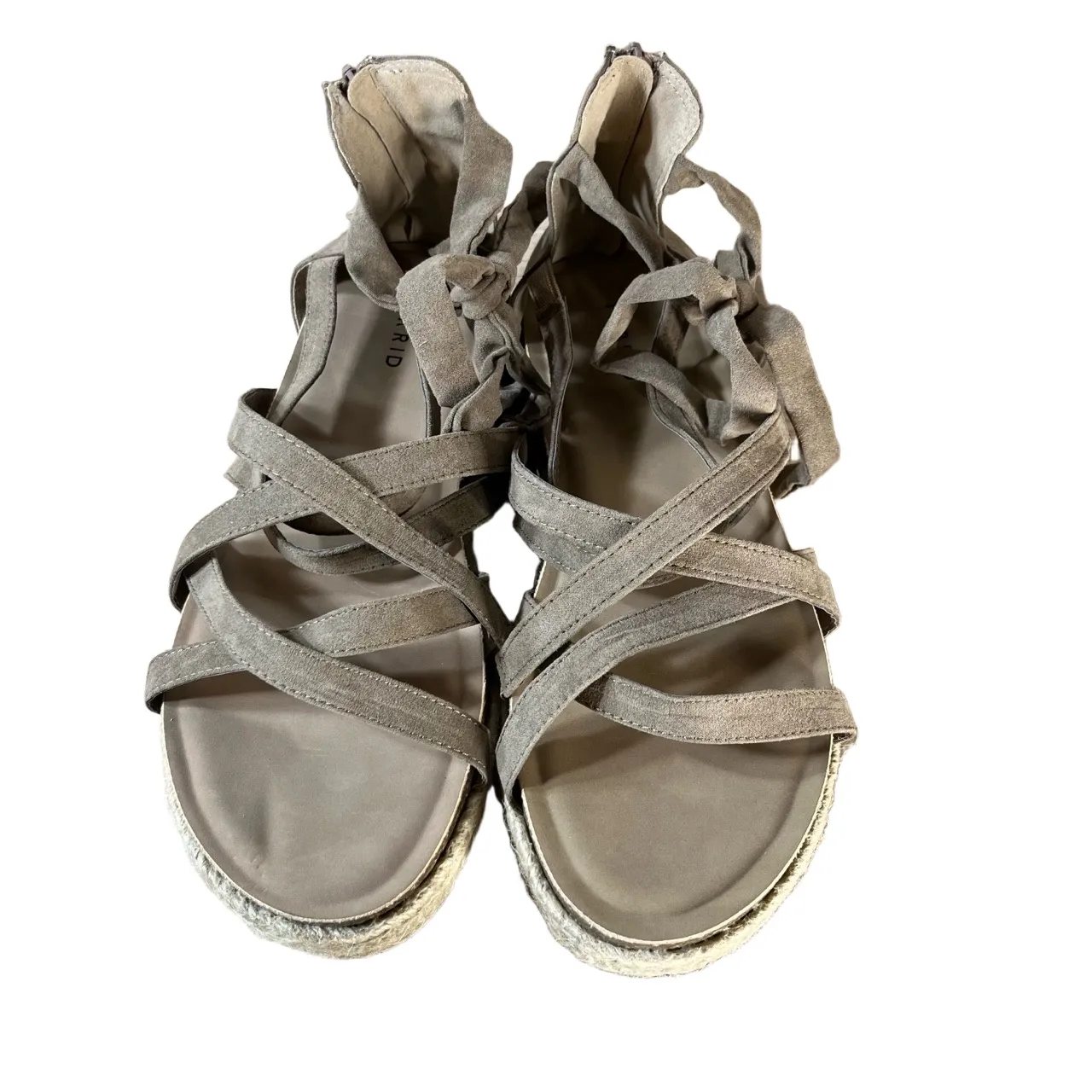 Torrid‎ Taupe Strapy Open Toe Crossover Straps Platform Sandals US 12 WW - Image 2