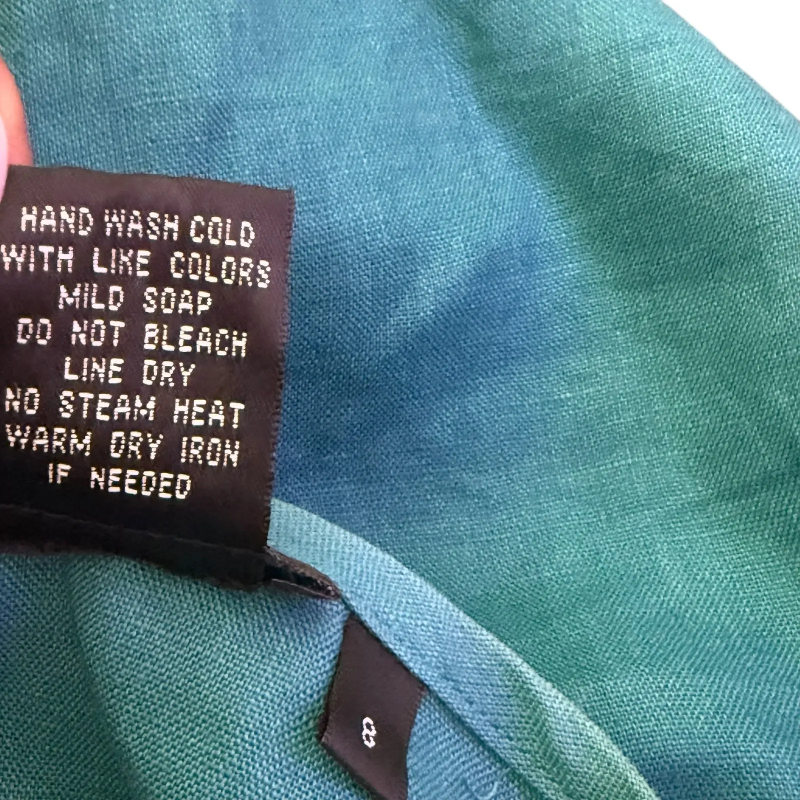 Willi‎ Smith 100% Irish Linen Layered Ruffle Hem Skirt Womens 8 Green Feminine - Image 7